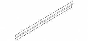 Subaru Outback 10-14 center rear left door glass molding