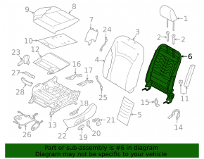 Driver's seat lumbar support motor Subaru Legacy 15-19