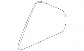Triangle door glass with seal, rear right, Toyota Camry v70 18-24, green tint