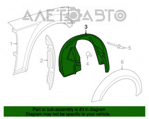 Front left fender liner Dodge Challenger 15-23 rest
