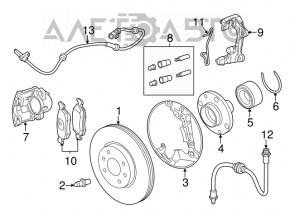 Front left brake disc cover Fiat 500L 14-14