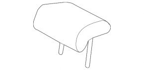Rear left headrest for Toyota Prius 20 04-09, gray cloth, dry-cleanable