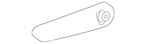 Armrest for the 2nd row rear left seat of the Toyota Highlander 20-25, black leather, Platinum, XSE