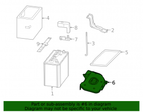 Battery bracket Toyota Highlander 08-13 hybrid