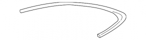 Upper rear left door molding Lexus ES300h ES350 13-18 chrome, broken