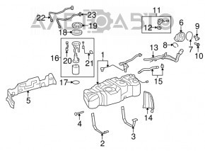 Fuel filler neck for Toyota Sequoia 08-16