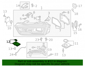 Audi Q3 15-18 headlight control unit