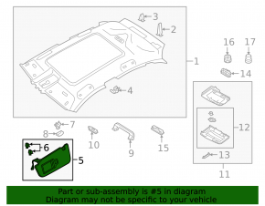 Left visor for Audi Q3 83A 19-25 black