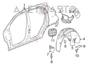 Fuel filler door Chevrolet Equinox 18- LYX, LSD