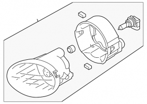 Fog lamp PTF right Subaru Outback 15-19