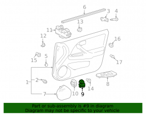 Front right window lift control for Toyota Camry v30 2.4