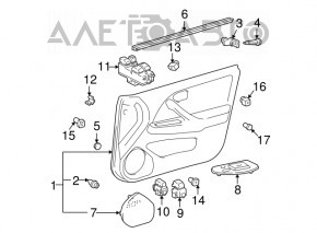 Front right window lift control for Toyota Camry v30 2.4