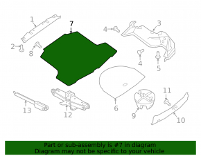 Trunk floor Nissan Maxima A36 16-23 black