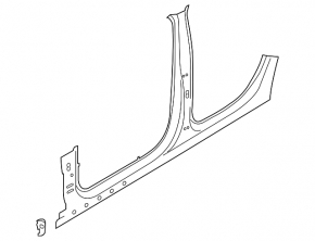 Body pillar central left Audi A3 8V 15-20 4d, 5d