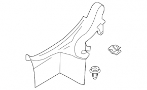 Door sill trim rear left Subaru Outback 20-23 black