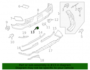 Right rear bumper tow hook cap for Porsche Cayenne 20-26
