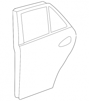 Bare rear left door Mercedes GLS-class X166 13-19