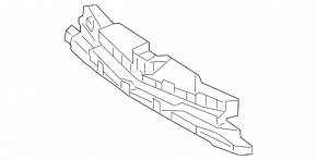 Mercedes C-class W205 19-21 front bumper central absorber without radar