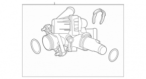 Thermostat housing assembly for Mercedes A-class V177 19-22 M260