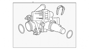 Thermostat housing assembly for Mercedes A-class V177 19-22 M260