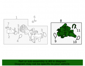 Thermostat housing assembly for Mercedes A-class V177 19-22 M260