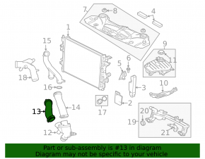 Coolant pipe Jaguar F-Pace X761 17-