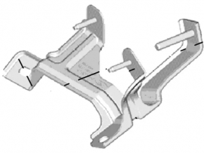 ABS bracket Ford Edge 15-24 lower