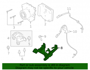 ABS bracket Ford Edge 15-24 lower