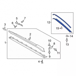 Front pillar trim upper left Ford Mustang mk6 15- convertible