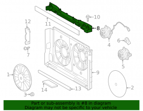 Upper radiator deflector Toyota Prius 30 10-15