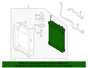 Additional left cooling radiator for BMW X5 F15 16-18 plug-in