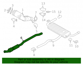 Exhaust line middle part BMW X1 F48 16-22 B46 AWD with catalytic converter