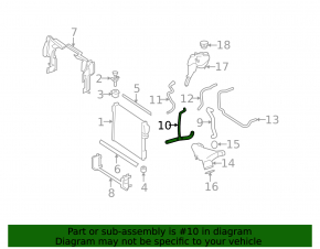 Cooling pipe lower Mercedes W221 BOGAP
