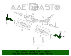 Cadillac CTS 14-rwd steering rack