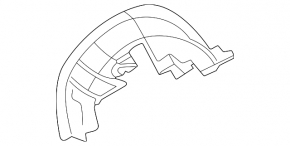 Rear right fender liner VW Taos 22-25