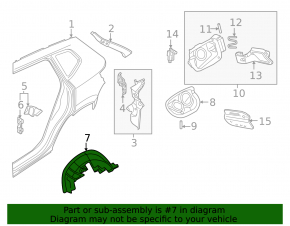 Rear right fender liner VW Taos 22-25