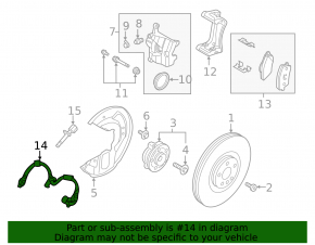 Brake hose front left Volvo XC40 19-25