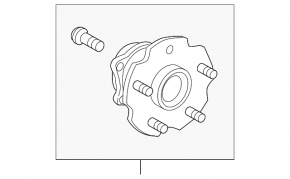 Rear left hub Lexus NX200t NX300 NX300h 15-21 AWD