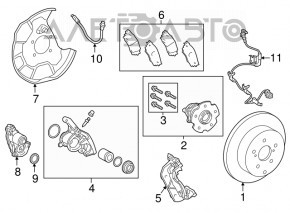 Rear left hub Lexus NX200t NX300 NX300h 15-21 AWD