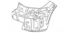 Front bumper mount, right, inner frame, BMW X3 G45 25-26