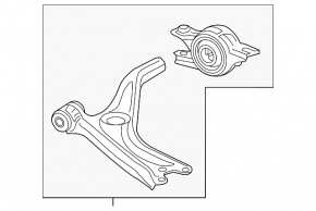Lower control arm front right Honda Civic XI FE/FL 22-