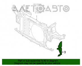 Radiator deflector left Mini Cooper Clubman R55 07-14