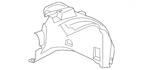 Front right rear fender liner for BMW X6 G06 20-25