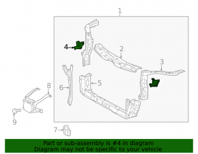 Left TV bracket Toyota Avalon 13-18