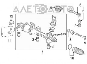 Steering rod left Acura MDX 14-20 CTR