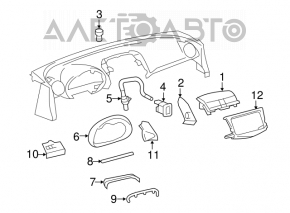 Instrument cluster cover for Toyota Rav4 06-12