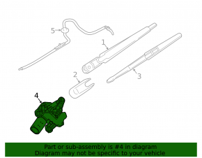 Windscreen wiper trapezoid with motor rear BMW i3 14-20