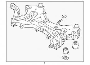 Front subframe Kia Sorento 16-18 2.4, 3.3 AWD