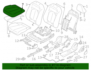 Subaru Forester 25-26 driver's seat upholstery, dark gray + light gray fabric