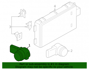 BMW 5 G60 24-25 Rear Bumper Parking Sensor (WC5Y)